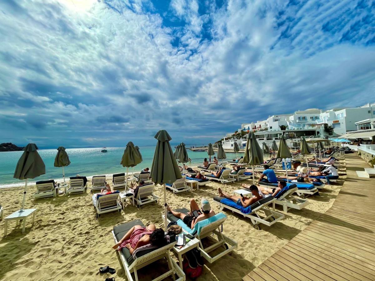 Acrogiali Beachfront Hotel Mykonos Platys Gialos  Eksteriør billede