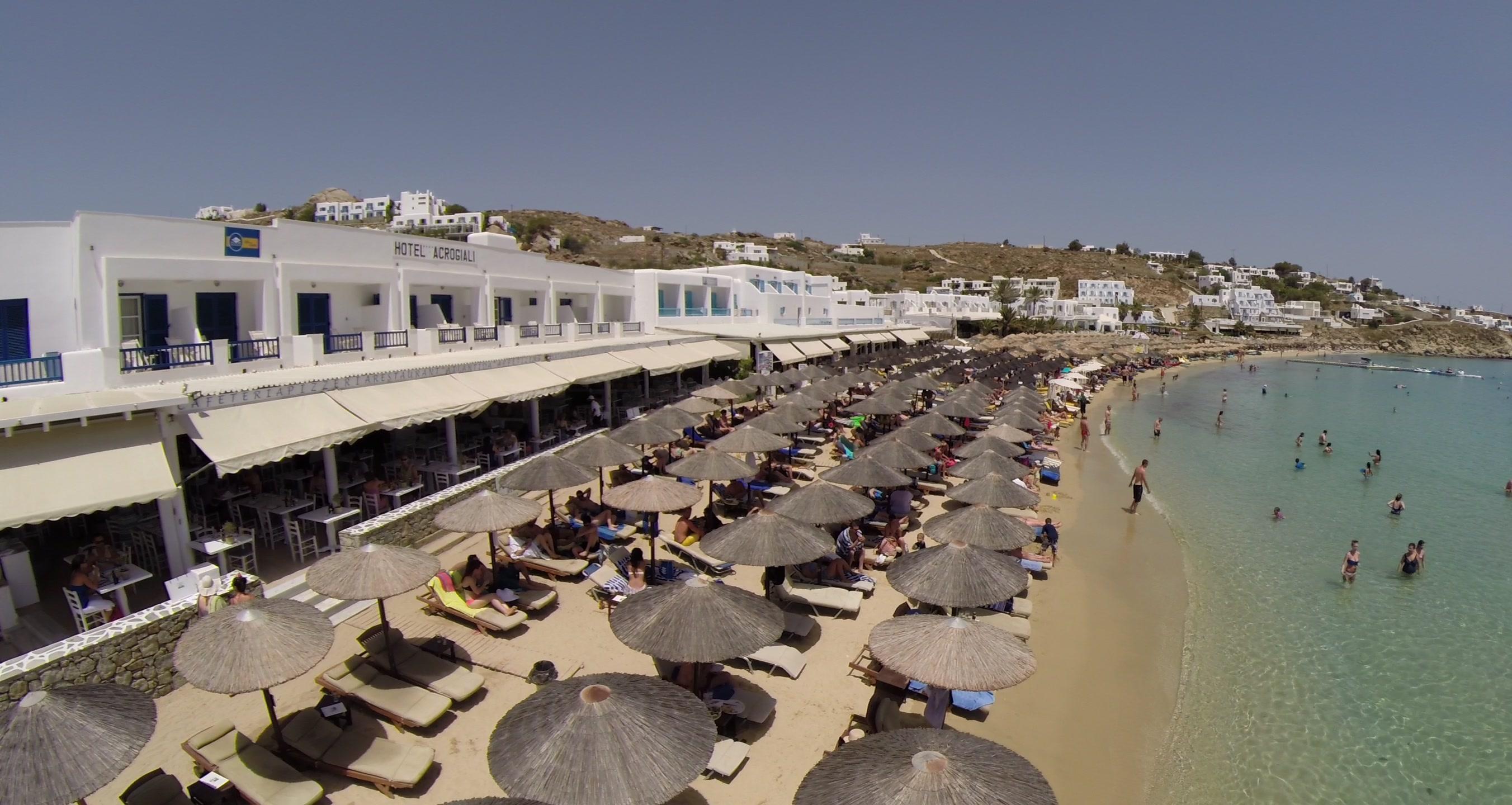 Acrogiali Beachfront Hotel Mykonos Platys Gialos  Eksteriør billede