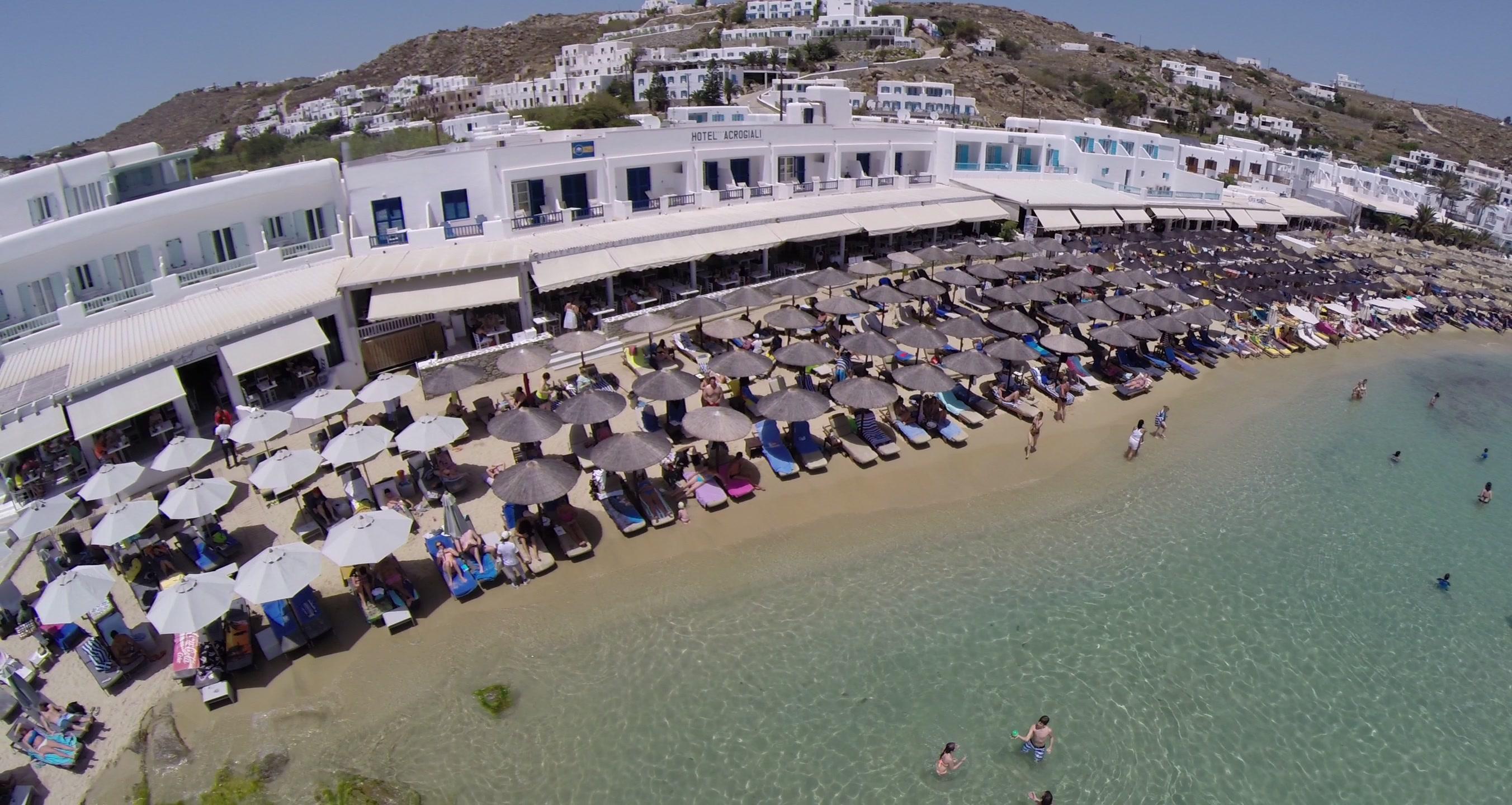 Acrogiali Beachfront Hotel Mykonos Platys Gialos  Eksteriør billede