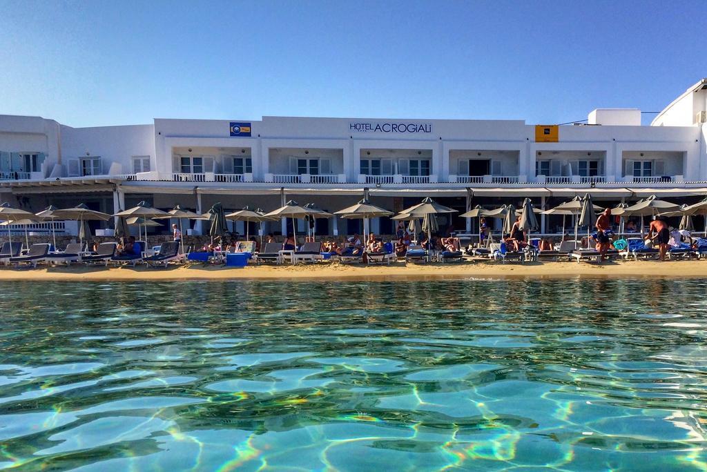 Acrogiali Beachfront Hotel Mykonos Platys Gialos  Eksteriør billede